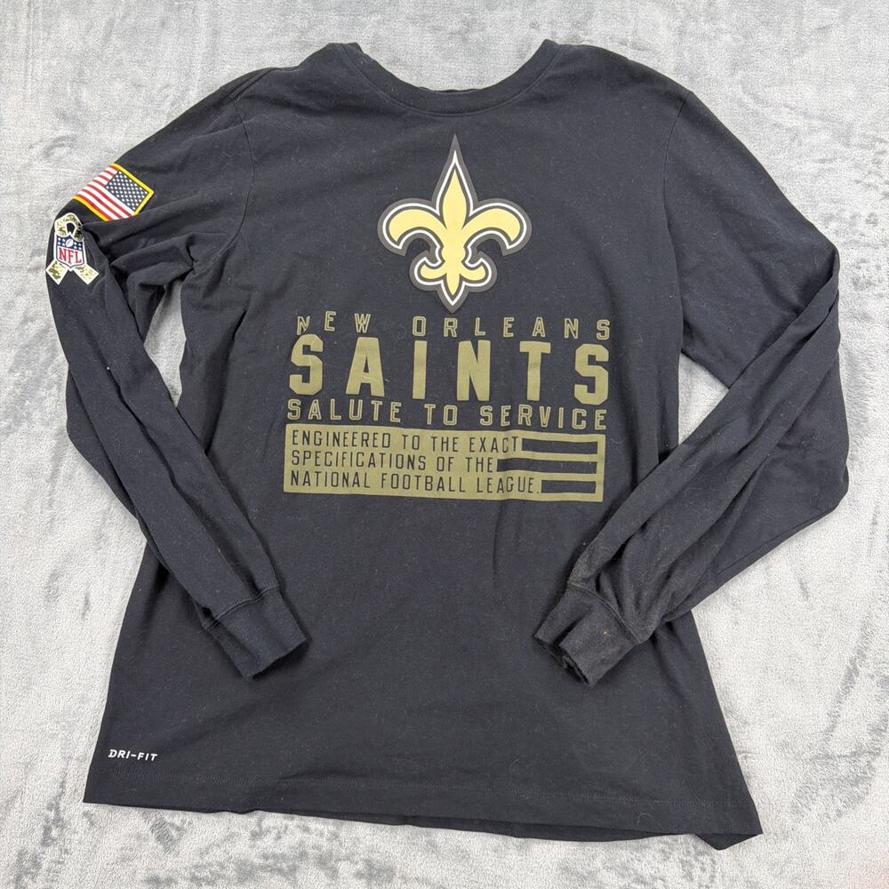 Nike New Orleans Saints Salute To Service Long Sleeve Shirt Men’s Large Dri-Fit